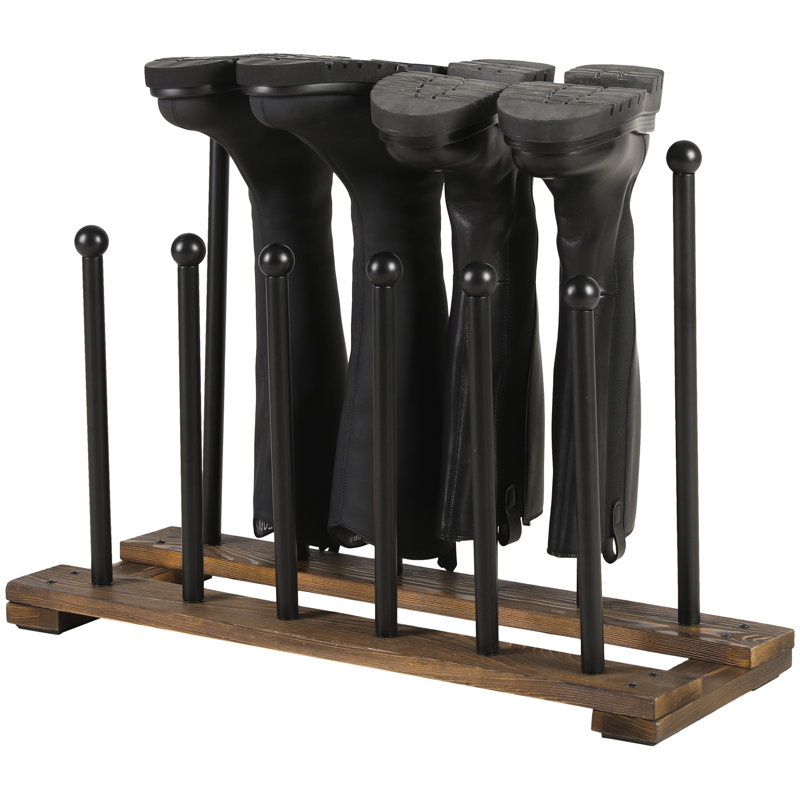 17 Stories 6 Pair Metal Freestanding Boot Rack Wayfair